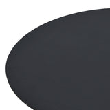 Masa dining Xuson, Metal, Negru, D120x75 cm