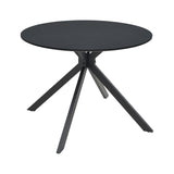 Masa Xuson Natural mdf, negru, D80x75 cm - Negru