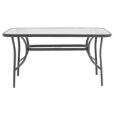 Masa Ensure antracit sticla temperata metal, 120x70x70 cm