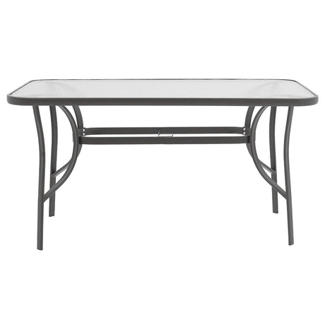 Masa Ensure antracit sticla temperata metal, 120x70x70 cm