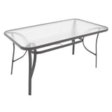 Masa Ensure antracit sticla temperata metal, 120x70x70 cm