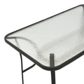 Masa Ensure metalica cu blat din sticla, neagra, 140x80x70 cm, perspectiva suplimentara