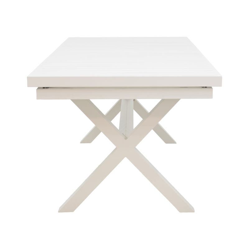 Masa extensibila Dagyn din aluminiu, Diverse culori, 180-240x90x76 cm - Alb