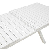 Masa extensibila Dagyn din aluminiu, Diverse culori, 180-240x90x76 cm - Alb
