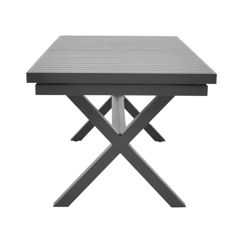 Masa extensibila Dagyn din aluminiu, Diverse culori, 180-240x90x76 cm - Gri Inchis