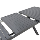 Masa extensibila Dagyn din aluminiu, Diverse culori, 180-240x90x76 cm - Gri Inchis