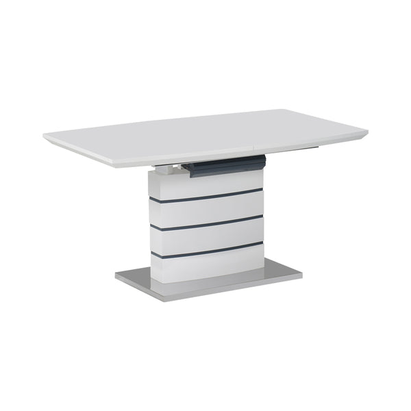 Masa extensibila Darsile, MDF, gri antracit, 140x90x76 cm
