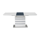 Masa extensibila Darsile, MDF, gri antracit, 140x90x76 cm