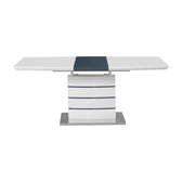 Masa extensibila Darsile, MDF, gri antracit, 140x90x76 cm, detaliu produs