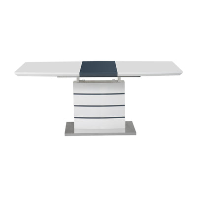 Masa extensibila Darsile, MDF, gri antracit, 140x90x76 cm, detaliu produs
