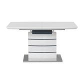 Masa extensibila Darsile, MDF, gri antracit, 140x90x76 cm, perspectiva suplimentara