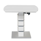 Masa extensibila Darsile, MDF, gri antracit, 140x90x76 cm