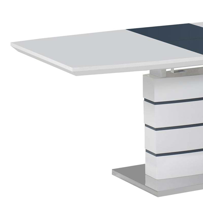 Masa extensibila Darsile, MDF, gri antracit, 140x90x76 cm