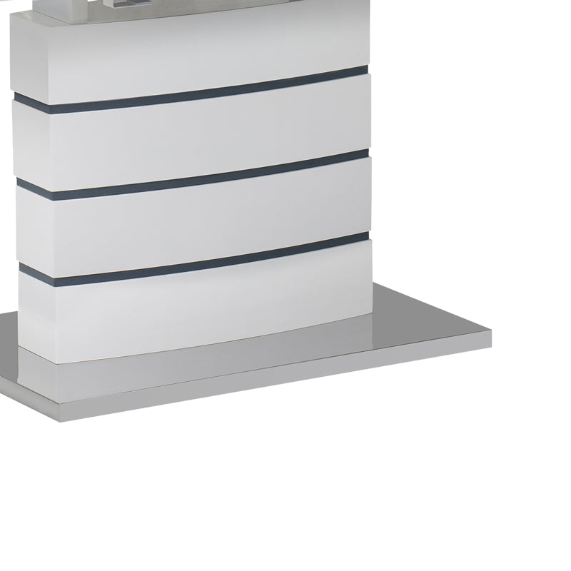 Masa extensibila Darsile, MDF, gri antracit, 140x90x76 cm