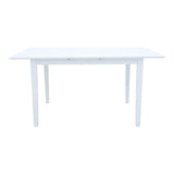 Masa extensibila din lemn Mabor, nuc, 120-150x80x73 cm - Alb
