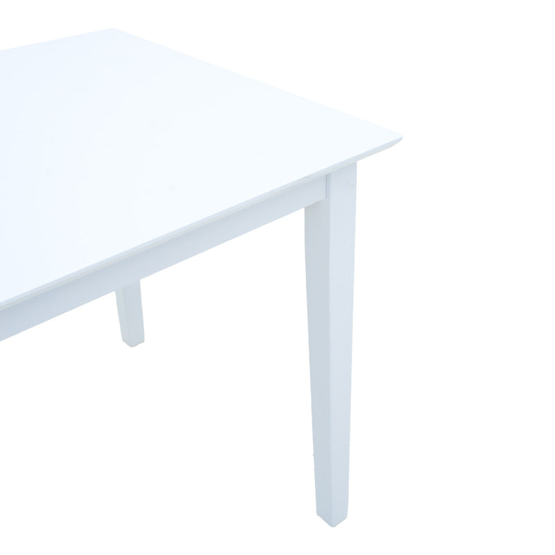 Masa extensibila din lemn Mabor, nuc, 120-150x80x73 cm - Alb
