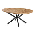 Masa extensibila, Edina, Picioare metal Negru, Sonoma, 130-170x130x75 cm, imagine suplimentara