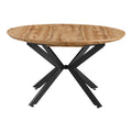 Masa extensibila, Edina, Picioare metal Negru, Sonoma, 130-170x130x75 cm, perspectiva suplimentara
