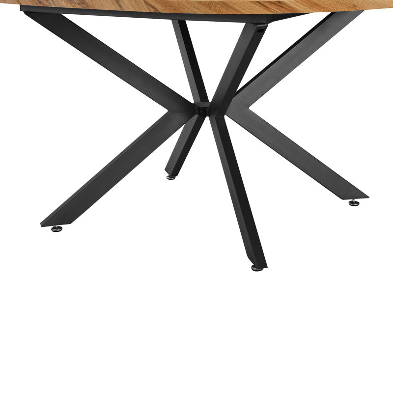Masa extensibila, Edina, Picioare metal Negru, Sonoma, 130-170x130x75 cm, foto produs 6