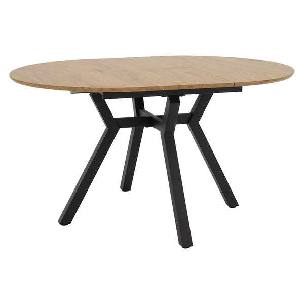 Masa extensibila Frances, Sonoma-negru, 100-140x100x75 cm