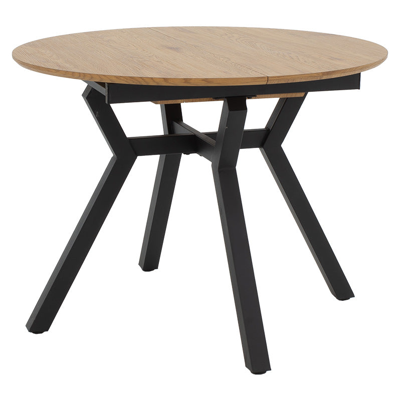 Masa extensibila Frances, Sonoma-negru, 100-140x100x75 cm - Sonoma