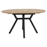 Masa extensibila Frances, Sonoma-negru, 100-140x100x75 cm - Sonoma