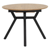 Masa extensibila Frances, Sonoma-negru, 100-140x100x75 cm - Sonoma