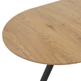 Masa extensibila Frances, Sonoma-negru, 100-140x100x75 cm - Sonoma