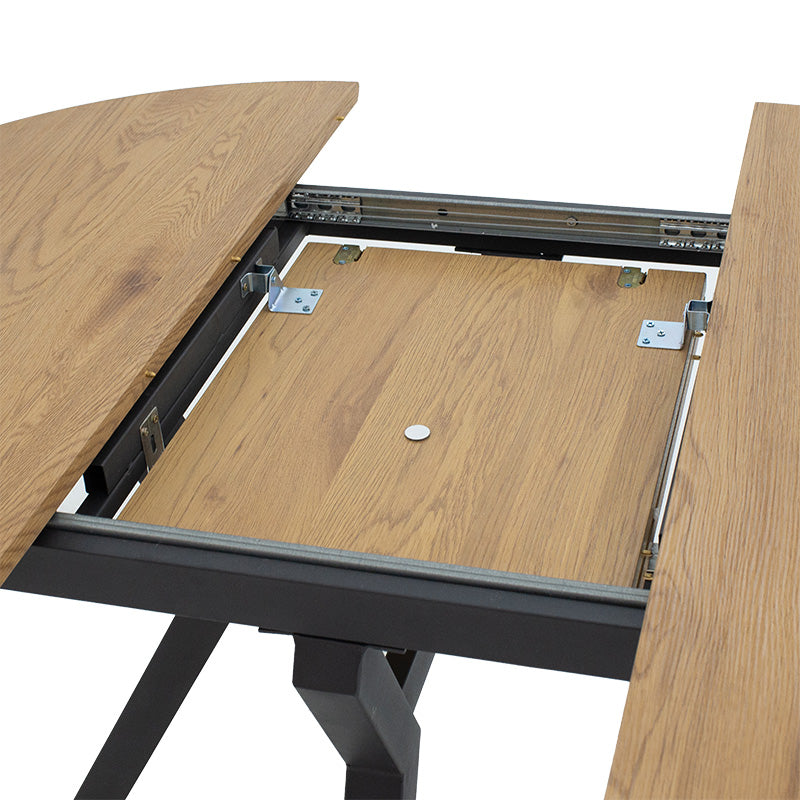 Masa extensibila Frances, Sonoma-negru, 100-140x100x75 cm - Sonoma