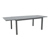 Masa extensibila Lafla aluminiu, Gri inchis, 160-240x100x75 cm