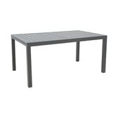 Masa extensibila Lafla aluminiu, Gri inchis, 160-240x100x75 cm, imagine suplimentara