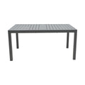 Masa extensibila Lafla aluminiu, Gri inchis, 160-240x100x75 cm, perspectiva suplimentara