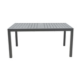 Masa extensibila Lafla aluminiu, Gri inchis, 160-240x100x75 cm