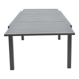 Masa extensibila Lafla aluminiu, Gri inchis, 160-240x100x75 cm