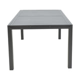 Masa extensibila Lafla aluminiu, Gri inchis, 160-240x100x75 cm
