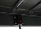 Masa extensibila Lafla aluminiu, Gri inchis, 160-240x100x75 cm
