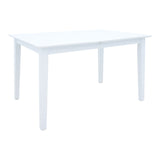 Masă de sufragerie extensibilă Mabor-Houston, Lemn, Nuc, 120-150x80x74 cm - Alb