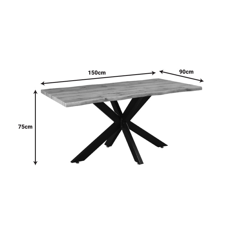 Masa Gilman MDFSonoma, neagra, 150x90x75 cm, foto produs