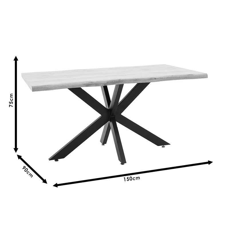 Masa Gilman MDFSonoma, neagra, 150x90x75 cm, foto produs 6