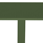 Masă Groovy cu design perforat, Polipropilenă, Verde închis, 60x60x76 cm, imagine suplimentara