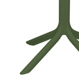 Masă Groovy cu design perforat, Polipropilenă, Verde închis, 60x60x76 cm