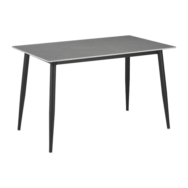 Masa Gustas piatra sinterizata gri metal, negru, 160x80x75 cm
