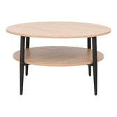Masa Kody, metal Negru, Lemn, Natural, 80x45 cm, detaliu produs