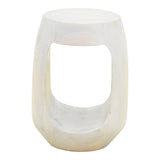 Masă laterală cu design practic Lenora, Stil Modern, Lemn de Mango Solid, Natural, 33x45 cm - WHITE