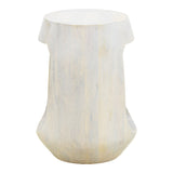 Masă laterală cu design practic Lenora, Stil Modern, Lemn de Mango Solid, Natural, 33x45 cm - WHITE