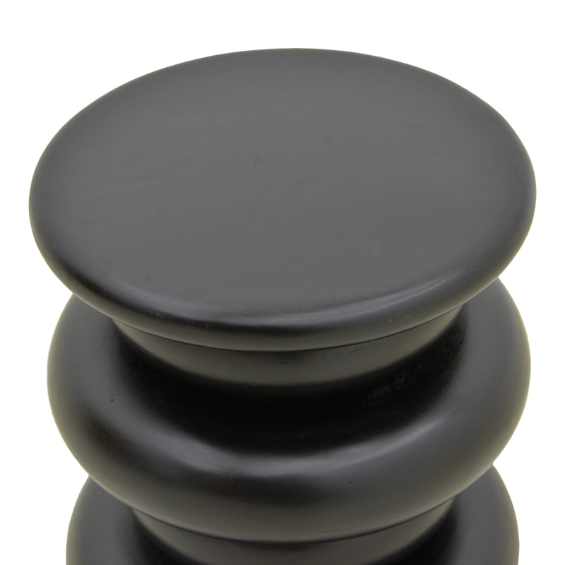 Masă laterală din lemn masiv de mango Circena, Stil Natural, Lemn de Mango, 40x45 cm - BLACK
