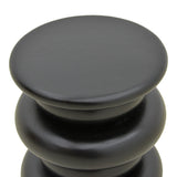 Masă laterală din lemn masiv de mango Circena, Stil Natural, Lemn de Mango, 40x45 cm - BLACK