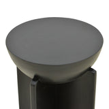 Masă laterală din lemn masiv de mango Jenby, stil modern, albă, 40x50 cm - BLACK