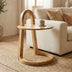 masuta de cafea Masă laterală cu design natural Kallos, Lemn de Mango, 45x45x60 cm
