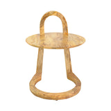 Masă laterală cu design natural Kallos, Lemn de Mango, 45x45x60 cm